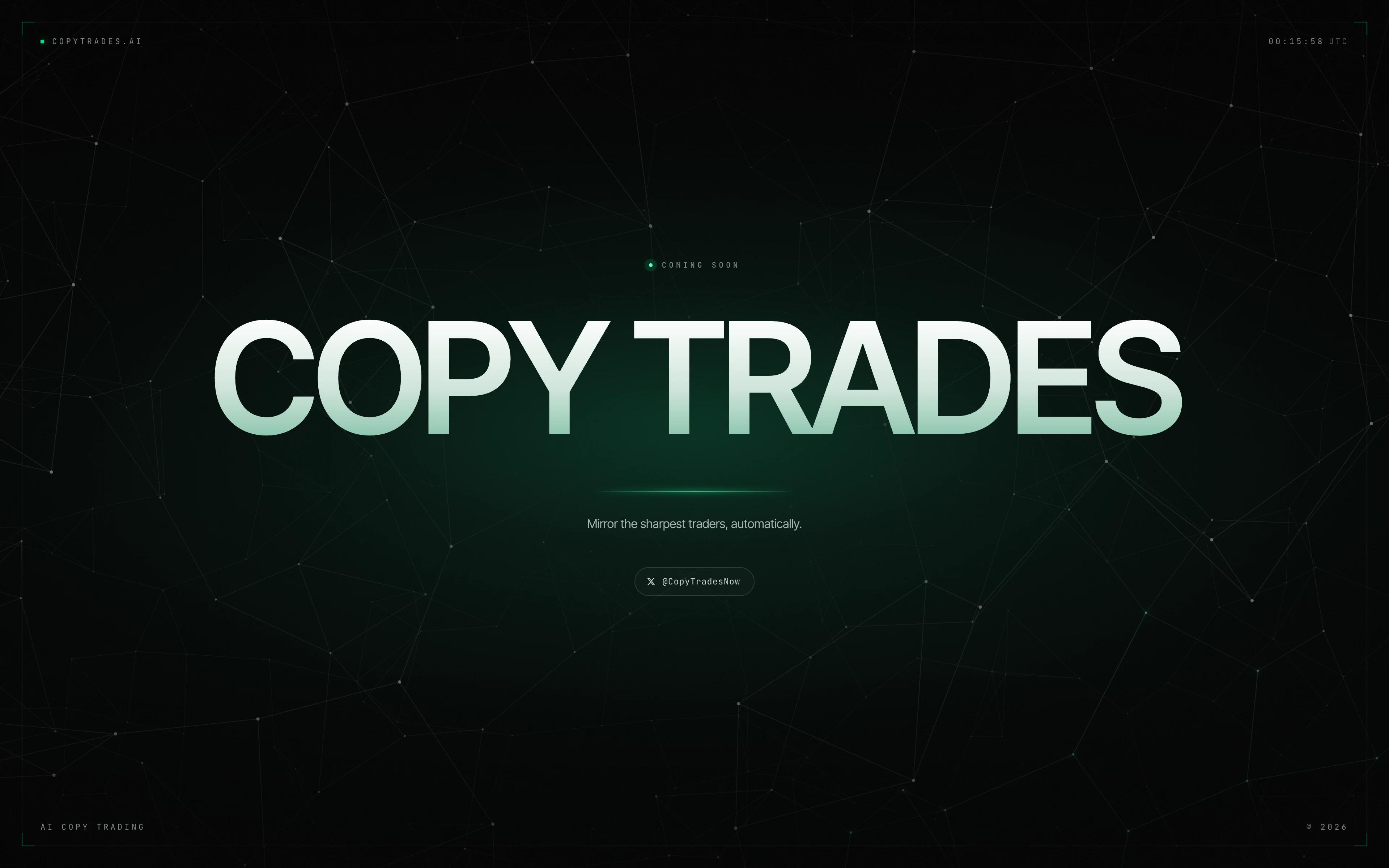 CopyTrades landing page